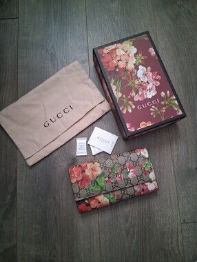GUCCI Floral GG Blooms Long Wallet